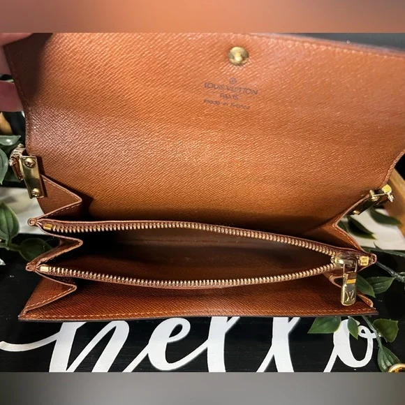 Louis Vuitton Sarah Wallet Vintage 2003 converted crossbody Preloved see photos - Picture 9 of 16